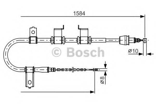 BOSCH 1987482223 Трос, стояночная тормозная система