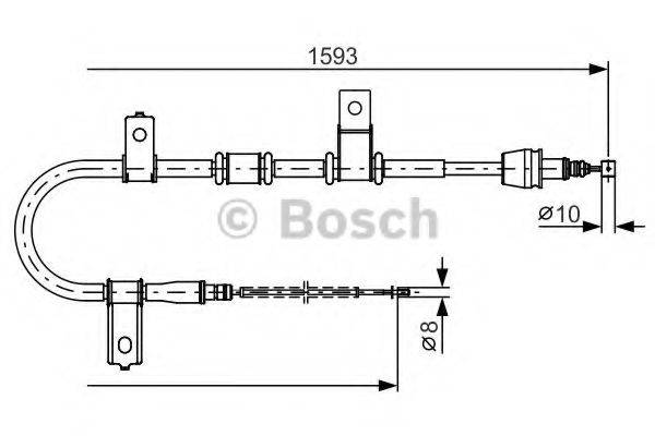 BOSCH 1987482224 Трос, стояночная тормозная система