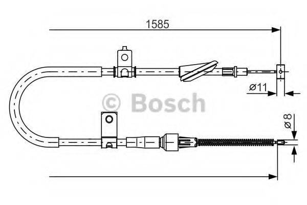BOSCH 1987482257 Трос, стояночная тормозная система