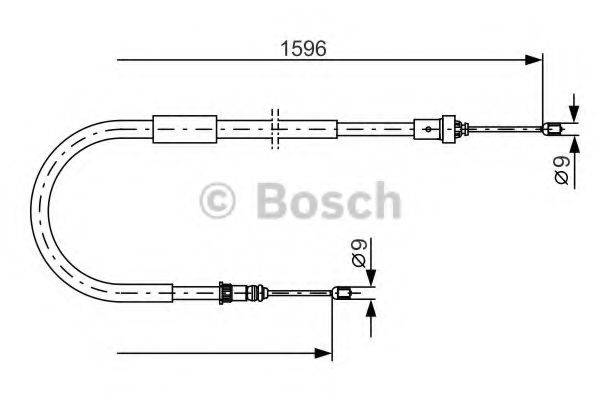 BOSCH 1987482334 Трос, стоянкова гальмівна система