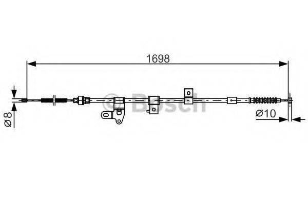 BOSCH 1987482346 Трос, стояночная тормозная система