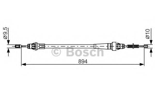 BOSCH 1987482365 Трос, стояночная тормозная система