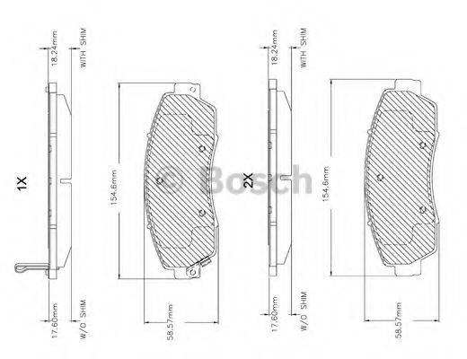 BOSCH F03B150149 Комплект тормозных колодок, дисковый тормоз