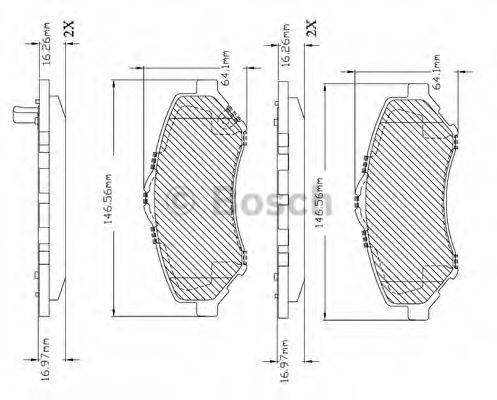 BOSCH F03B150402 Комплект тормозных колодок, дисковый тормоз