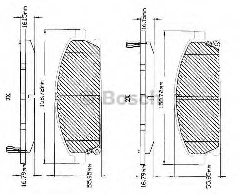 BOSCH F03B150044 Комплект тормозных колодок, дисковый тормоз