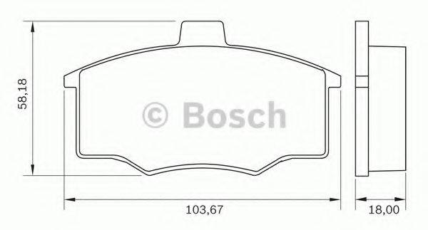 BOSCH 0986BB0262 Комплект тормозных колодок, дисковый тормоз