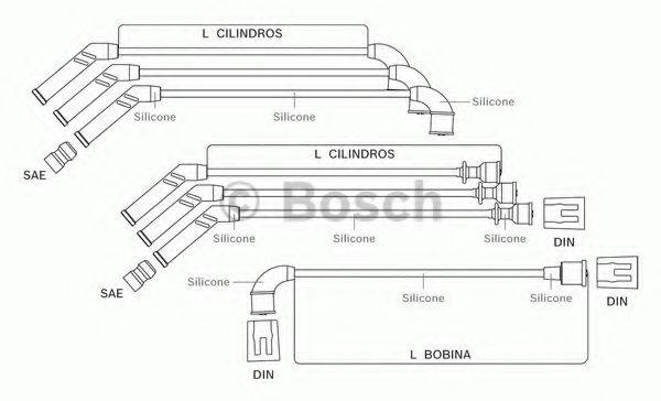 BOSCH F00099C113 Комплект проводов зажигания