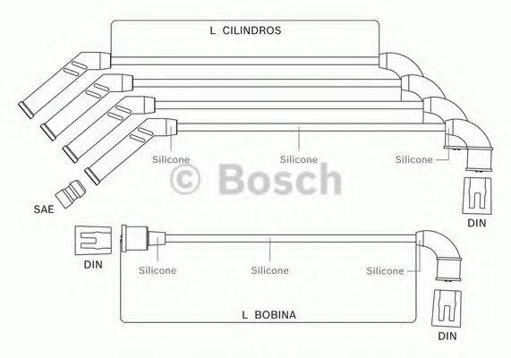 BOSCH F00099C115 Комплект дротів запалення
