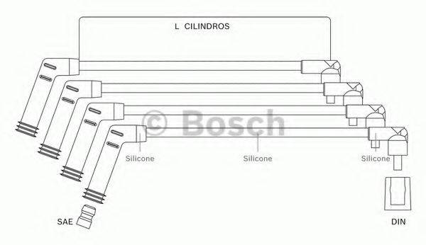 BOSCH F00099C117 Комплект проводов зажигания