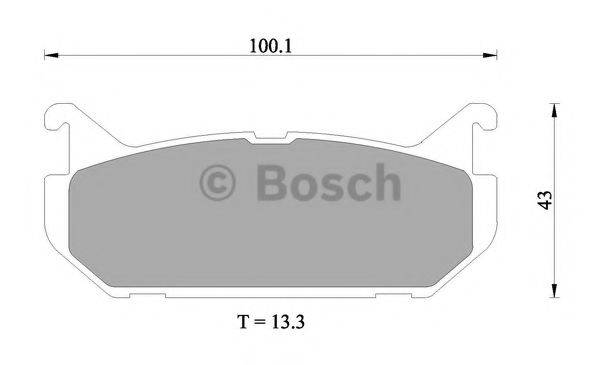 Комплект тормозных колодок, дисковый тормоз BOSCH 0 986 505 915
