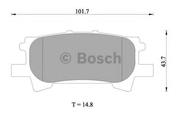 BOSCH 0986AB1412 Комплект тормозных колодок, дисковый тормоз