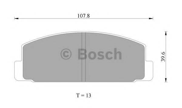 BOSCH 0986AB2009 Комплект тормозных колодок, дисковый тормоз