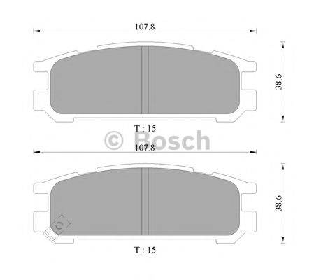 BOSCH 0986AB2052 Комплект тормозных колодок, дисковый тормоз