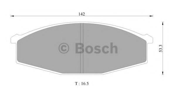 Комплект гальмівних колодок, дискове гальмо BOSCH 0 986 AB2 239