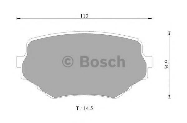Комплект тормозных колодок, дисковый тормоз BOSCH 0 986 AB2 319