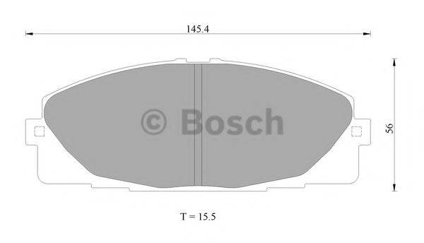 Комплект тормозных колодок, дисковый тормоз BOSCH 0 986 AB2 394
