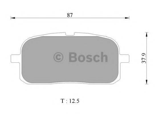 Комплект тормозных колодок, дисковый тормоз BOSCH 0 986 AB2 481