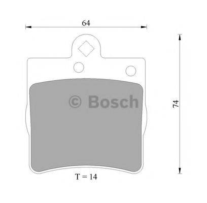 Комплект тормозных колодок, дисковый тормоз BOSCH 0 986 AB4 990