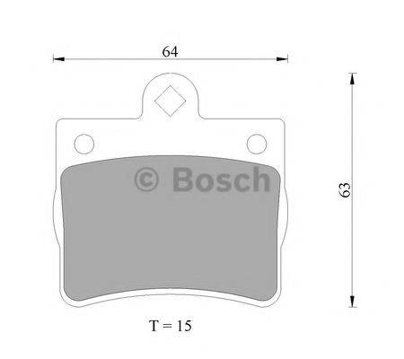 BOSCH 0986AB4991 Комплект тормозных колодок, дисковый тормоз