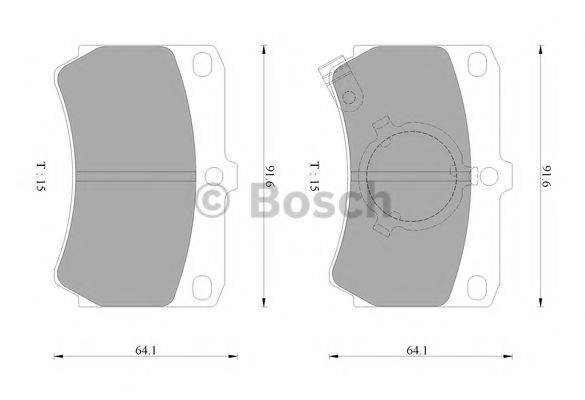 BOSCH 0986AB9006 Комплект тормозных колодок, дисковый тормоз