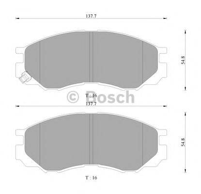 Комплект гальмівних колодок, дискове гальмо BOSCH 0 986 AB9 112