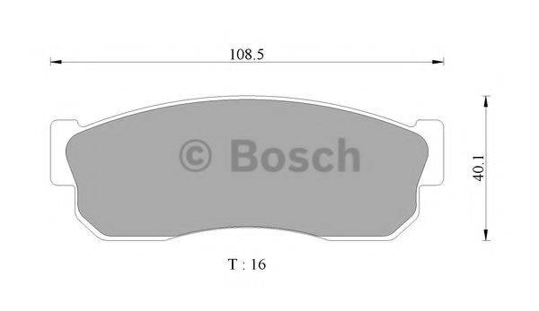 Комплект тормозных колодок, дисковый тормоз BOSCH 0 986 AB9 241