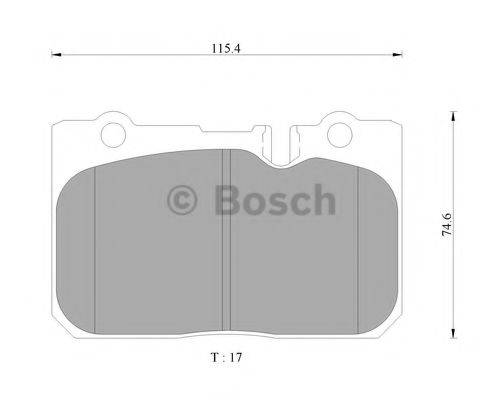 BOSCH 0986AB9325 Комплект тормозных колодок, дисковый тормоз