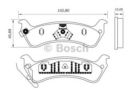 BOSCH 0986BB0561 Комплект тормозных колодок, дисковый тормоз