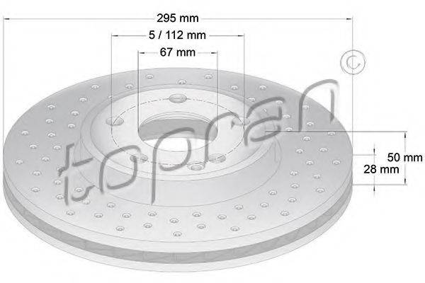 Тормозной диск TOPRAN 408 555