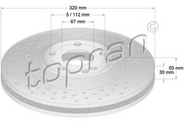 TOPRAN 408931 Тормозной диск
