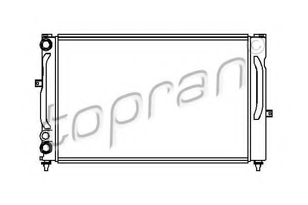 Радиатор, охлаждение двигателя TOPRAN 107 151