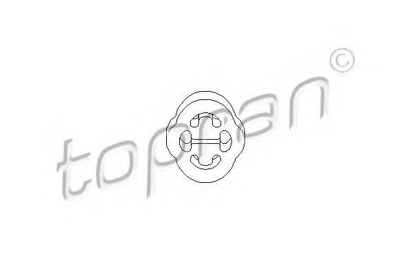 Кронштейн, глушник TOPRAN 104 183