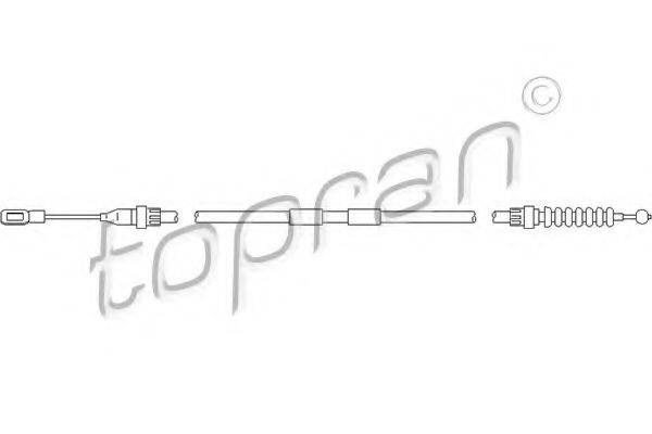 TOPRAN 110727 Трос, стоянкова гальмівна система