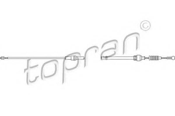Трос, стоянкова гальмівна система TOPRAN 109 815