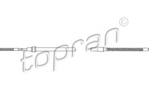 TOPRAN 104022 Трос, стояночная тормозная система