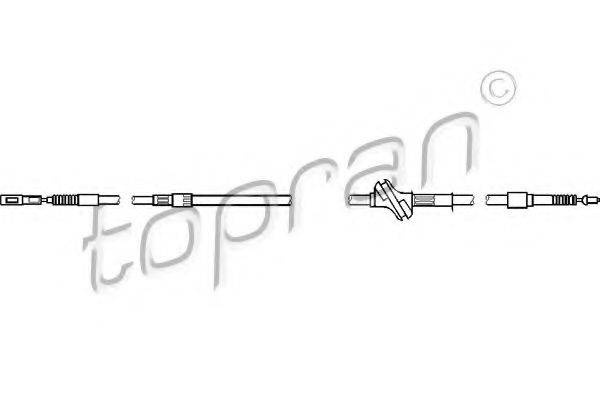 Трос, стоянкова гальмівна система TOPRAN 103 752