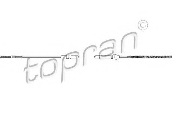 Трос, стоянкова гальмівна система TOPRAN 109 817