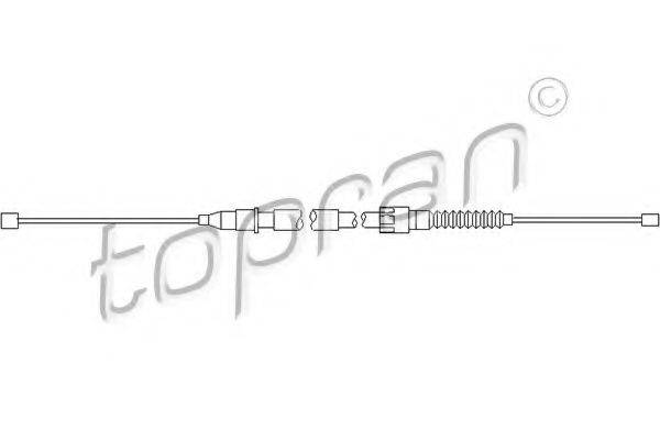 TOPRAN 207190 Трос, стоянкова гальмівна система