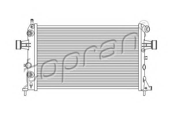 Радиатор, охлаждение двигателя TOPRAN 206 972
