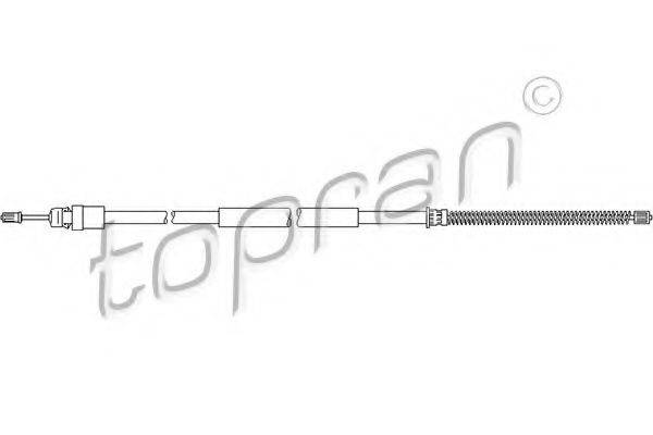 TOPRAN 207372 Трос, стояночная тормозная система