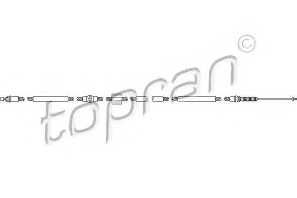 TOPRAN 302070 Трос, стояночная тормозная система