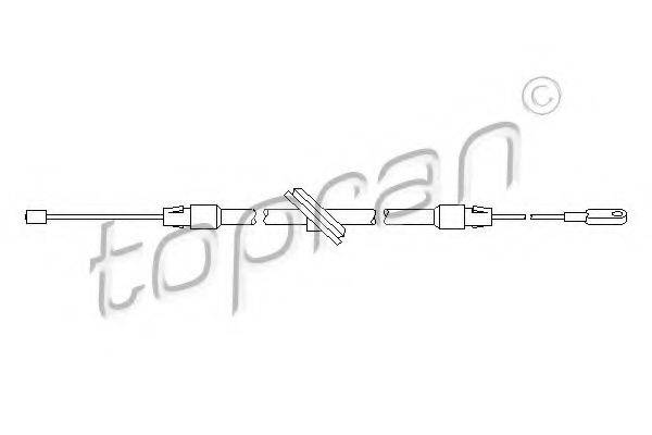 Трос, гальмівний механізм робочої гальмівної системи TOPRAN 401 659