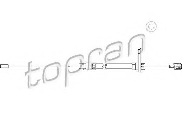 TOPRAN 401838 Трос, тормозной механизм рабочей тормозной системы