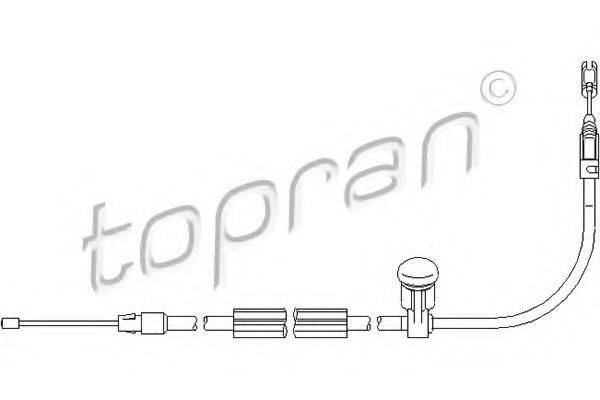 TOPRAN 401909 Трос, тормозной механизм рабочей тормозной системы