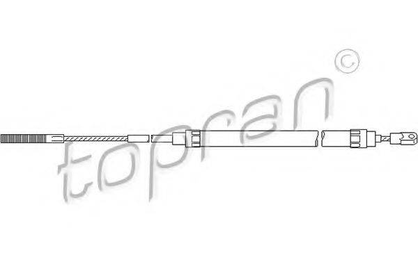 TOPRAN 501097 Трос, стояночная тормозная система