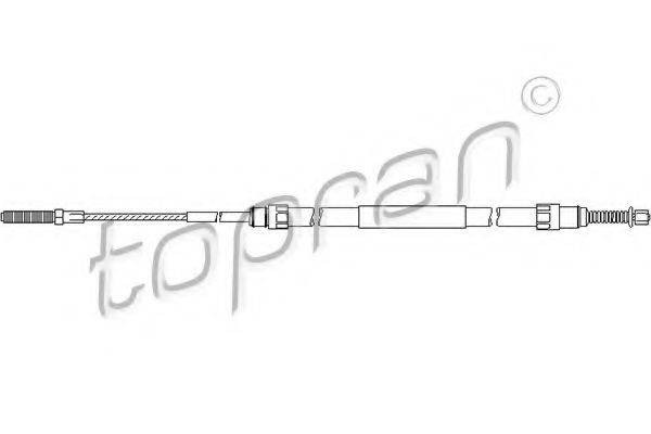 Трос, стояночная тормозная система TOPRAN 501 100