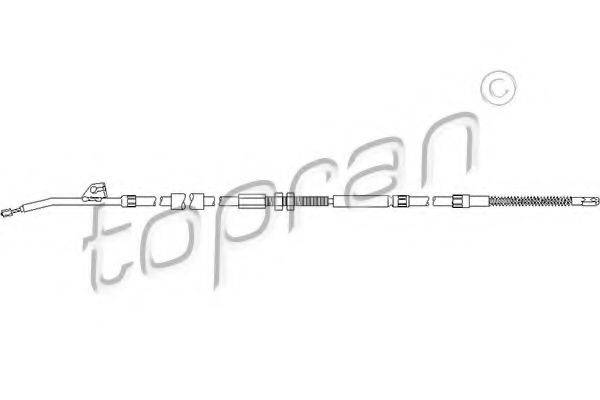 Трос, стояночная тормозная система TOPRAN 501 103