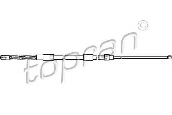 Трос, гальмівний механізм робочої гальмівної системи TOPRAN 501 104