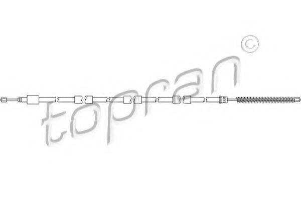 TOPRAN 721628 Трос, стояночная тормозная система