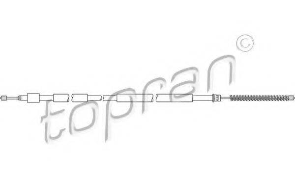 TOPRAN 721633 Трос, стояночная тормозная система
